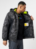 Купить Спортивная куртка мужская зимняя цвета хаки 78018Kh, фото 9