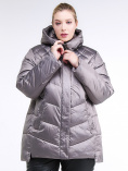Купить Куртка зимняя женская стеганная коричневого цвета 85-923_48K, фото 2