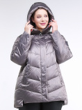 Купить Куртка зимняя женская стеганная коричневого цвета 85-923_48K, фото 5