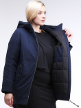 Купить Куртка зимняя женская классическая темно-синего цвета 86-801_16TS, фото 6