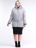 Купить Куртка зимняя женская классическая серого цвета 86-801_20Sr