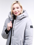 Купить Куртка зимняя женская классическая серого цвета 86-801_20Sr, фото 6