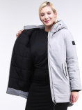Купить Куртка зимняя женская классическая серого цвета 86-801_20Sr, фото 7