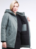 Купить Куртка зимняя женская классическая цвета хаки 86-801_7Kh, фото 7