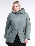 Купить Куртка зимняя женская классическая цвета хаки 86-801_7Kh, фото 3