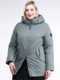 Купить Куртка зимняя женская классическая цвета хаки 86-801_7Kh, фото 4