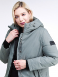 Купить Куртка зимняя женская классическая цвета хаки 86-801_7Kh, фото 8