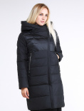 Купить Куртка зимняя женская молодежная стеганная черного цвета 870_01Ch, фото 4