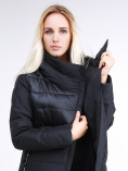 Купить Куртка зимняя женская молодежная стеганная черного цвета 870_01Ch, фото 7