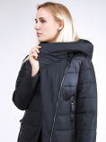 Купить Куртка зимняя женская молодежная стеганная черного цвета 870_01Ch, фото 8