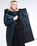Купить Куртка зимняя женская молодежная стеганная темно-зеленого цвета 870_03TZ, фото 2