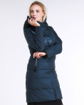 Купить Куртка зимняя женская молодежная стеганная темно-зеленого цвета 870_03TZ, фото 4