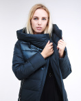 Купить Куртка зимняя женская молодежная стеганная темно-зеленого цвета 870_03TZ, фото 7