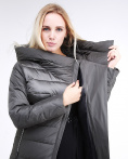 Купить Куртка зимняя женская молодежная стеганная светло-серого цвета 870_05SS, фото 6