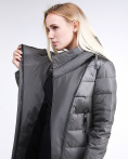 Купить Куртка зимняя женская молодежная стеганная светло-серого цвета 870_05SS, фото 7