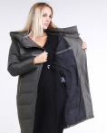 Купить Куртка зимняя женская молодежная стеганная светло-серого цвета 870_05SS, фото 8