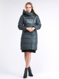 Купить Куртка зимняя женская молодежная стеганная болотного цвета 870_06Bt