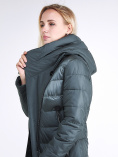 Купить Куртка зимняя женская молодежная стеганная болотного цвета 870_06Bt, фото 7