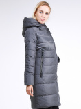 Купить Куртка зимняя женская молодежная стеганная серого цвета 870_11Sr, фото 4