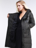 Купить Куртка зимняя женская молодежная стеганная темно-серого цвета 870_13TC, фото 2