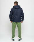Купить Куртка спортивная мужская с капюшоном темно-синего цвета 8816TS, фото 4