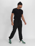 Купить Утепленные спортивные брюки мужские черного цвета 882198Ch, фото 15