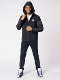 Купить Куртка мужская с капюшоном черного цвета 88602Ch, фото 2