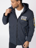 Купить Куртка мужская удлиненная с капюшоном темно-серого цвета 88661TC
