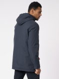 Купить Куртка мужская удлиненная с капюшоном темно-серого цвета 88661TC, фото 7