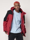 Купить Горнолыжная куртка мужская красного цвета 88822Kr, фото 13