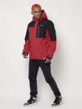 Купить Горнолыжная куртка мужская красного цвета 88822Kr, фото 2