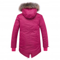 Оптом Куртка парка зимняя подростковая для девочки малинового цвета 8934M, фото 2