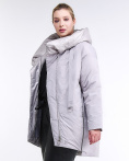 Купить Куртка зимняя женская молодежная батал серого цвета 90-911_46Sr, фото 4