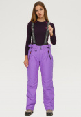 Оптом Брюки горнолыжные женские фиолетового цвета 906F