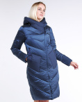 Купить Куртка зимняя женская классическая темно-синего цвета 9102_22TS, фото 3