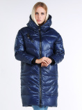 Купить Куртка зимняя женская молодежная темно-синего цвета 9131_22TS, фото 3