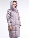 Купить Куртка зимняя женская молодежная стеганная бежевого цвета 9163_12B, фото 5