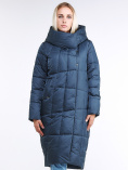 Купить Куртка зимняя женская молодежная стеганная темно-синий цвета 9163_20TS, фото 2