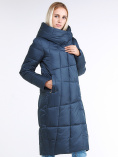 Купить Куртка зимняя женская молодежная стеганная темно-синий цвета 9163_20TS, фото 3