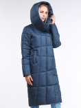 Купить Куртка зимняя женская молодежная стеганная темно-синий цвета 9163_20TS, фото 5