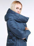 Купить Куртка зимняя женская молодежная стеганная темно-синий цвета 9163_20TS, фото 8