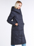 Купить Куртка зимняя женская молодежная стеганная темно-серого цвета 9163_29TC, фото 3