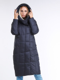 Купить Куртка зимняя женская молодежная стеганная темно-серого цвета 9163_29TC, фото 5
