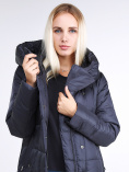 Купить Куртка зимняя женская молодежная стеганная темно-серого цвета 9163_29TC, фото 8
