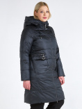 Купить Куртка зимняя женская классическая болотного цвета 98-920_122Bt, фото 4